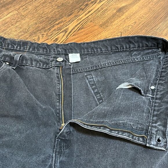 Vintage Levi’s 545 Orange Tab Distressed Black Wash - Size 44x30 - Picture 5 of 9